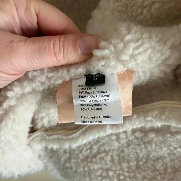 Poppy faux leather vest in ivory - Picture 4 of 6